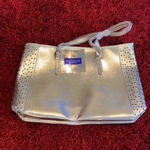 Gold tote bag. New